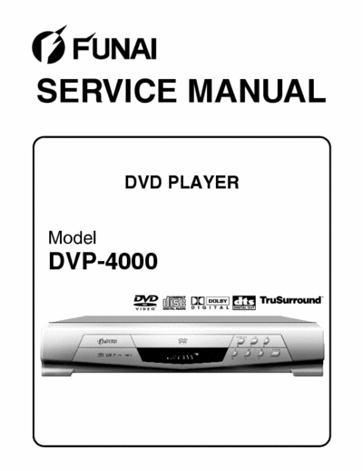 FUNAI DVP-4000 service manual